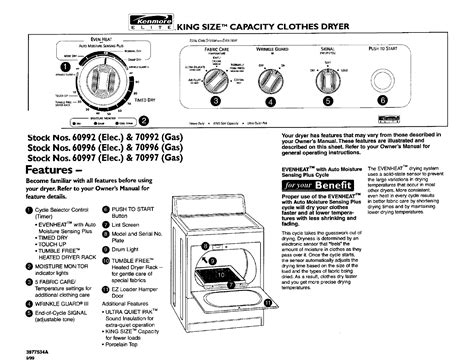 Kenmore series 100 dryer manual. Things To Know About Kenmore series 100 dryer manual. 